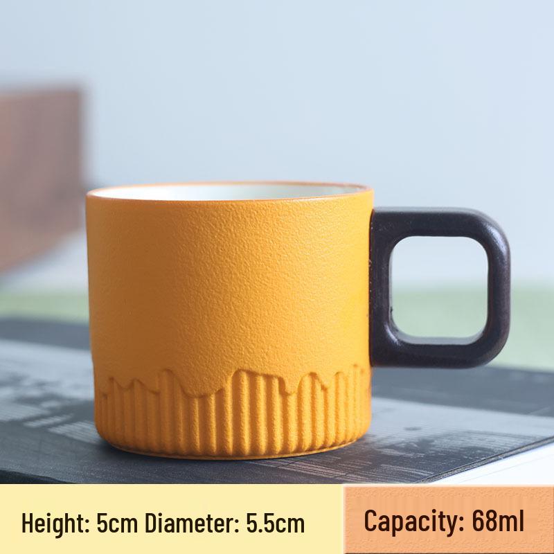 Exquisite Ceramic Tea & Coffee Cup with Wooden Handle - Gradient Glaze, Gift Box Set