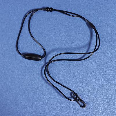 Høykvalitets Flerbruks Dommerfløyte Tau Lanyard Svart PVC Fløytestropp Lang Lanyard Nøkkelhengende Tau