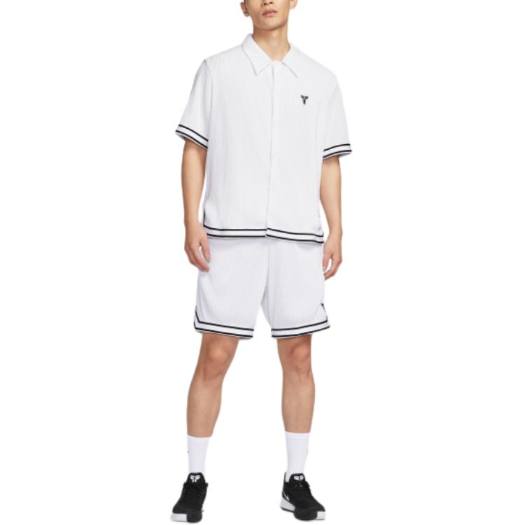 Nike Dri-Fit Kobe Pleated Breathable Moisture-Wicking Quick-Dry Basketball Shorts Men shorts White Black HV9989100