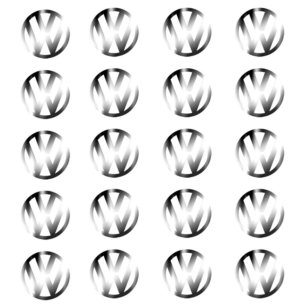 VW Car Accessories Metal Nickel Badge Interior Sticker Auto Decoration For Volkswagen GTI Golf Polo Passat VW CC Tiguan Jetta Taigo EP1