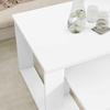 Coffee Table Set 2 Pieces White 100 X 50 X 42 Cm Engineered Wood