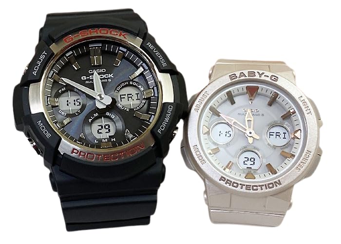 

[Casio] CASIO Pair Watch G-SHOCK G-Shock BABY-G Baby G Ana-Digi Radio Solar Genuine Pair Case Set of 2 GAW-100-1AJF BGA-2510-4AJF Watch