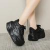 Fashion Fashion Chunky Sneakers Women Autumn Lace Up Platform Sports Shoes Woman 10CM Thick Bottom High Heels Female Leather Sneakers
