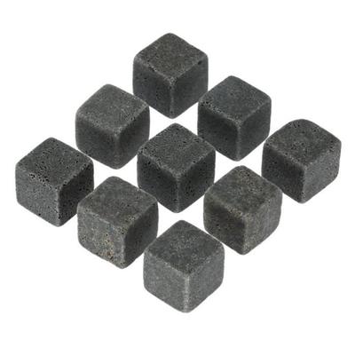 Piedras de hielo para Whisky Cubos enfriadores para bebidas de vino piedras para Whisky bolsa de granito Champán 9 piezas Gris