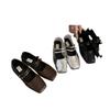 French Evening Wind Silver Single Shoes Women's Flat Bottom Autumn New Temperament Fairy Commuter Square Head Light Mouth Mary Jane