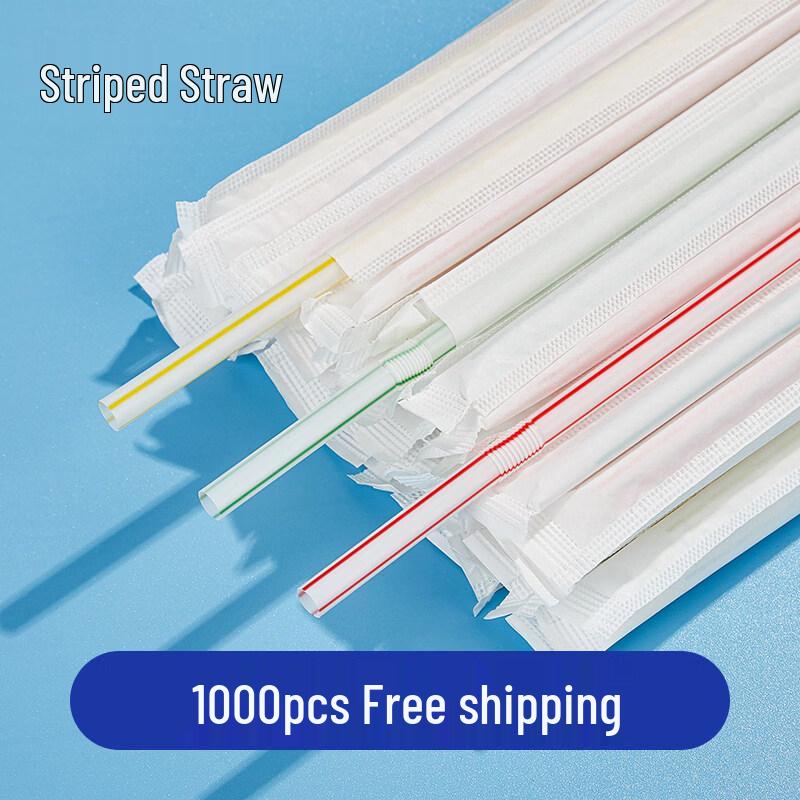 ZISIZ 1000-Piece Foldable Disposable Straws