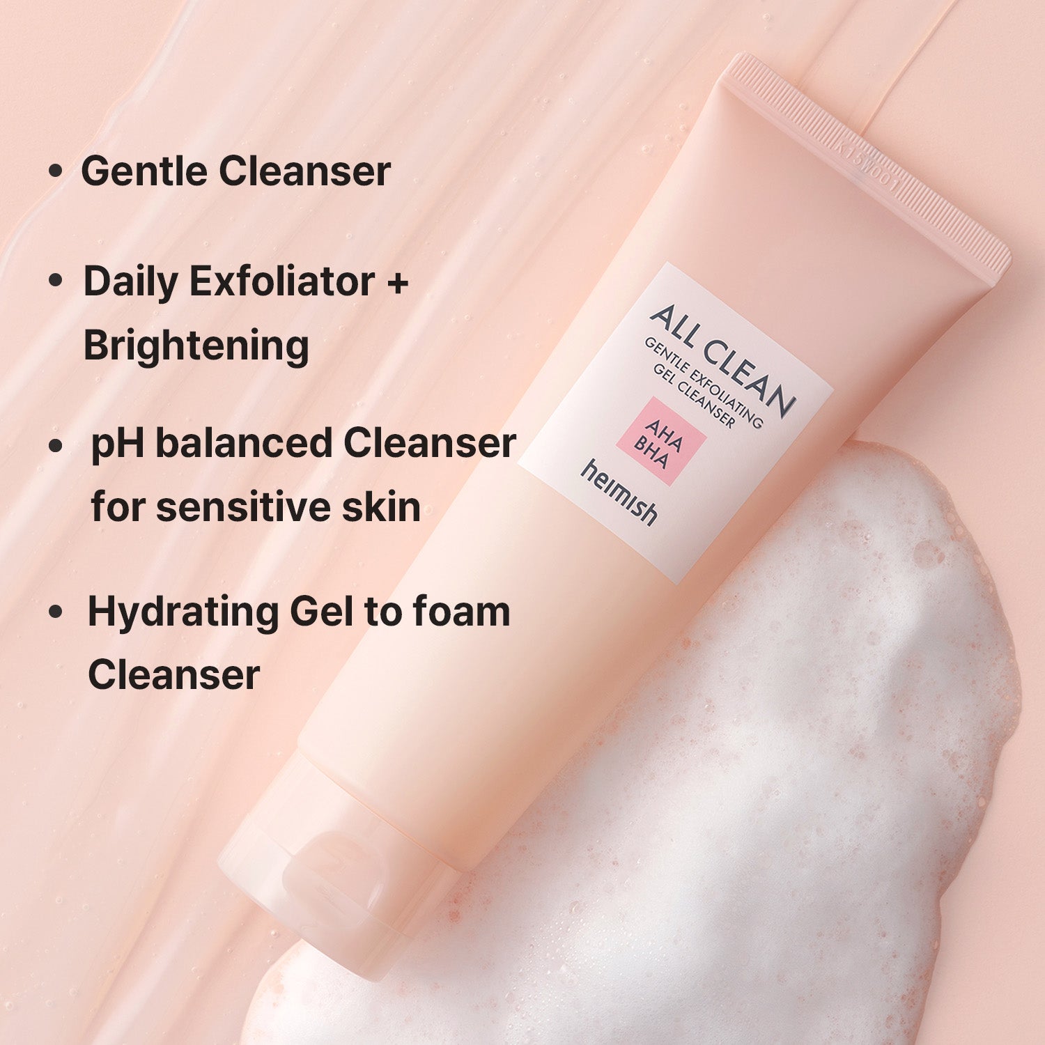 

heimish All Clean Gentle Exfoliating Gel Cleanser 130ml +RANDOM GIFT