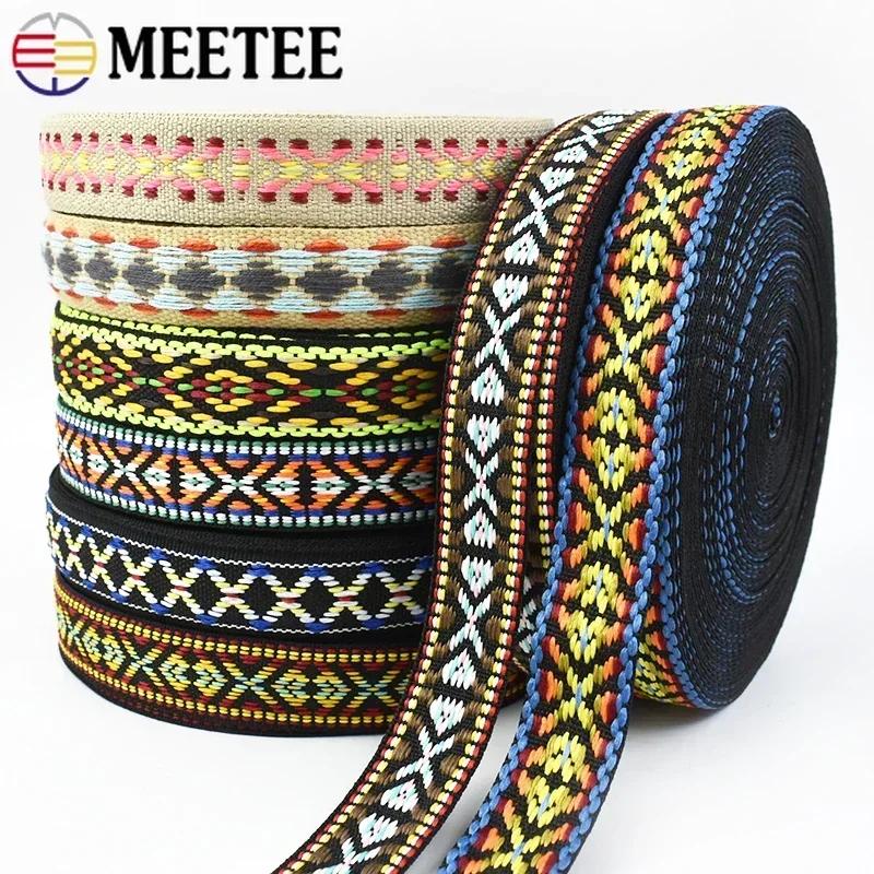 2-20 Meter 20mm Besticktes Jacquard-Band Polyester-Gurtband Spitzenbesatz für Haustierhalsbänder Kleidung DIY Nähzubehör