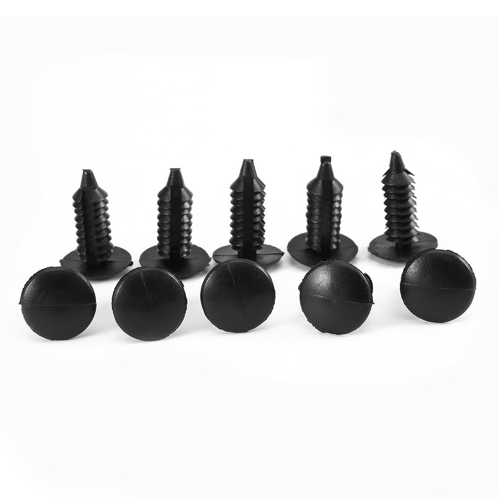 Universal 100x Black Nylon Rivet Fastener Bumper Retainer Plastic Clips for Car