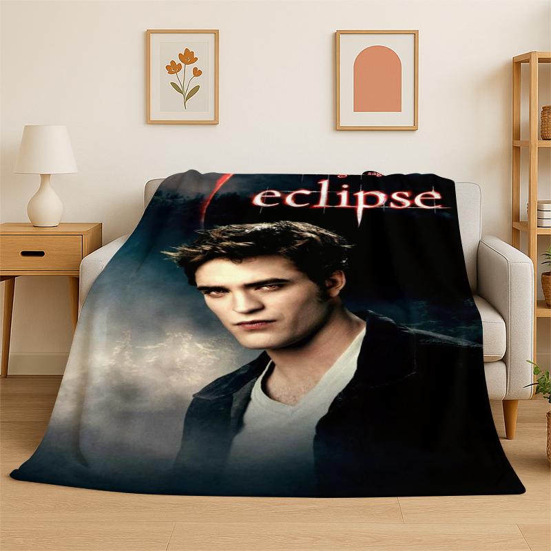 Classic Twilight Saga Edward Bella Flannel Blanket Soft Warm Throw Blanket for Bedroom Living Room Bed Travel Camping Picnic