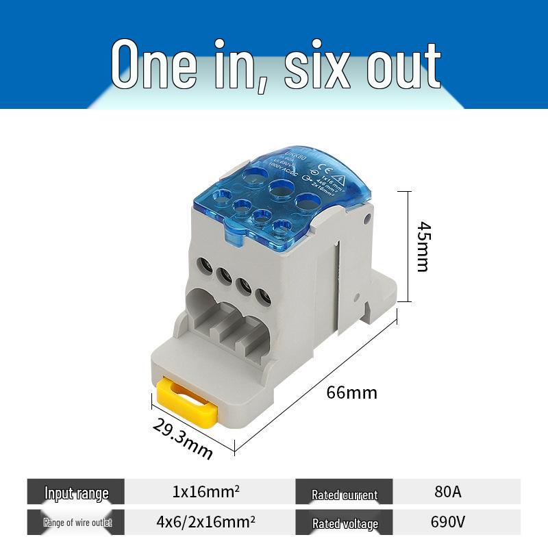 Single-Level DIN Rail Distribution Box, 80A-400A