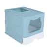 Enclosed Cat Litter Box Anti Splashing Easy to Clean Odor Control Large Top Entry Foldable Kitty Litter Tray with Lid
