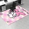 1pc Sanrio Kuromi Mermaid Printed Office Carpet Rectangle Rug Under The Table,Perfect Room Decor for Living Room, Bedroom, Kitchen, Non-slip Floor Mat