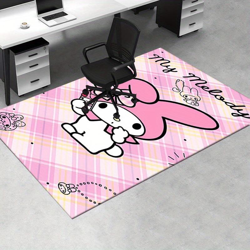 1pc Sanrio Kuromi Mermaid Printed Office Carpet Rectangle Rug Under The Table,Perfect Room Decor for Living Room, Bedroom, Kitchen, Non-slip Floor Mat