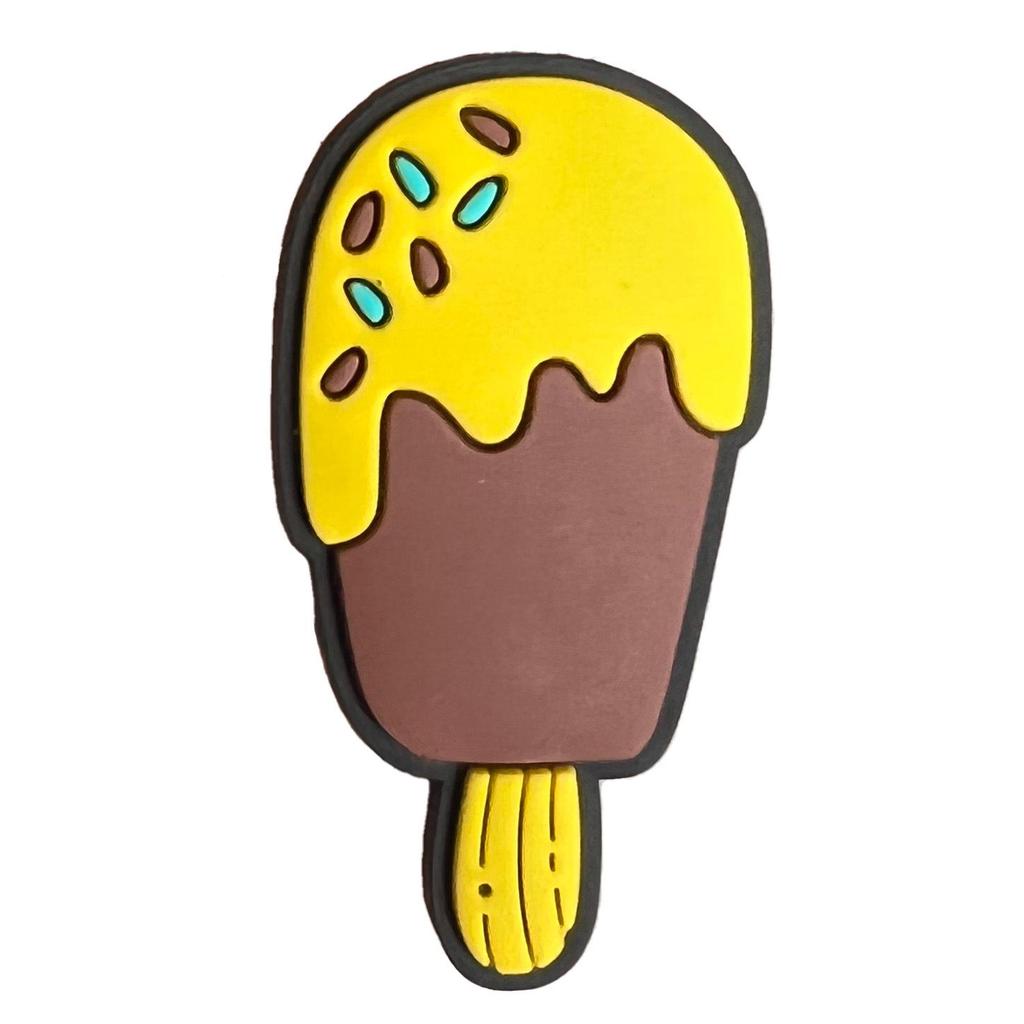 Cartoon Beach Wave Clog Shoes with Cute Floral Buckles and Soft Rubber Accessories