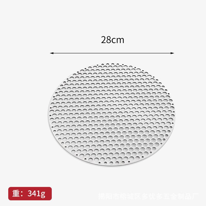 1pc 18 20 22 24 26 28cm BBQ Net Stainless Steel Non Stick Grill Rack Tea Maker Bacon Drainer Outdoor Barbecue Kitchen Tool Grill