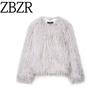 Za New Fall Women's Clothing 2025 Fashion Wind Fashion Artificial Fur Effect Coat Outwear 3833247
