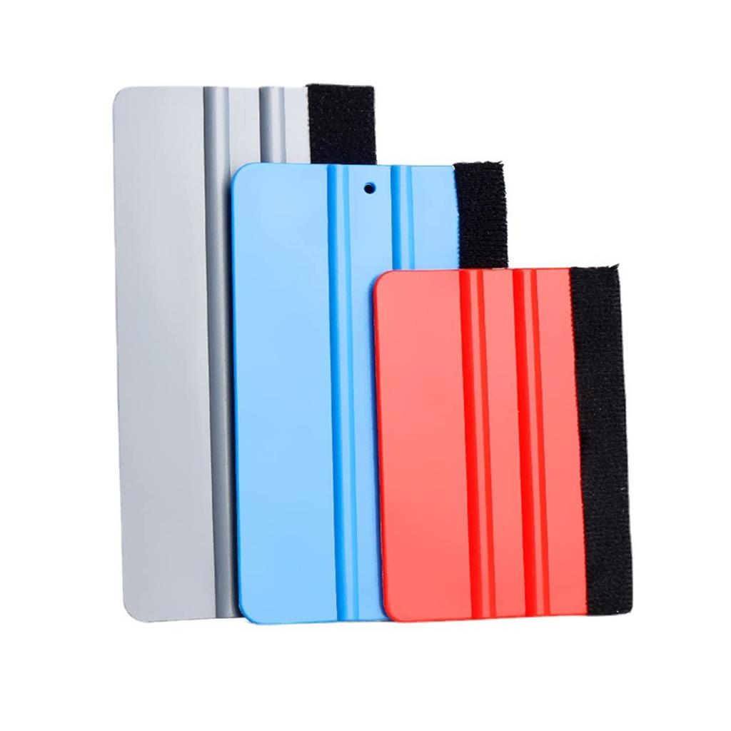 Doyime Squeegee Car Film Squeegee Felt Set of 3 Paste Kit Car Motorcycle Cutting