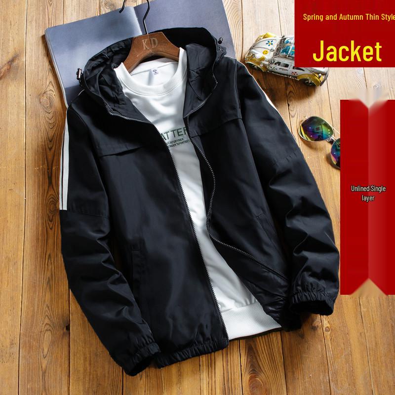 Unisex Windproof Waterproof Lightweight Travel Jacket - Plus Size, Loose Fit for Spring and Autumn