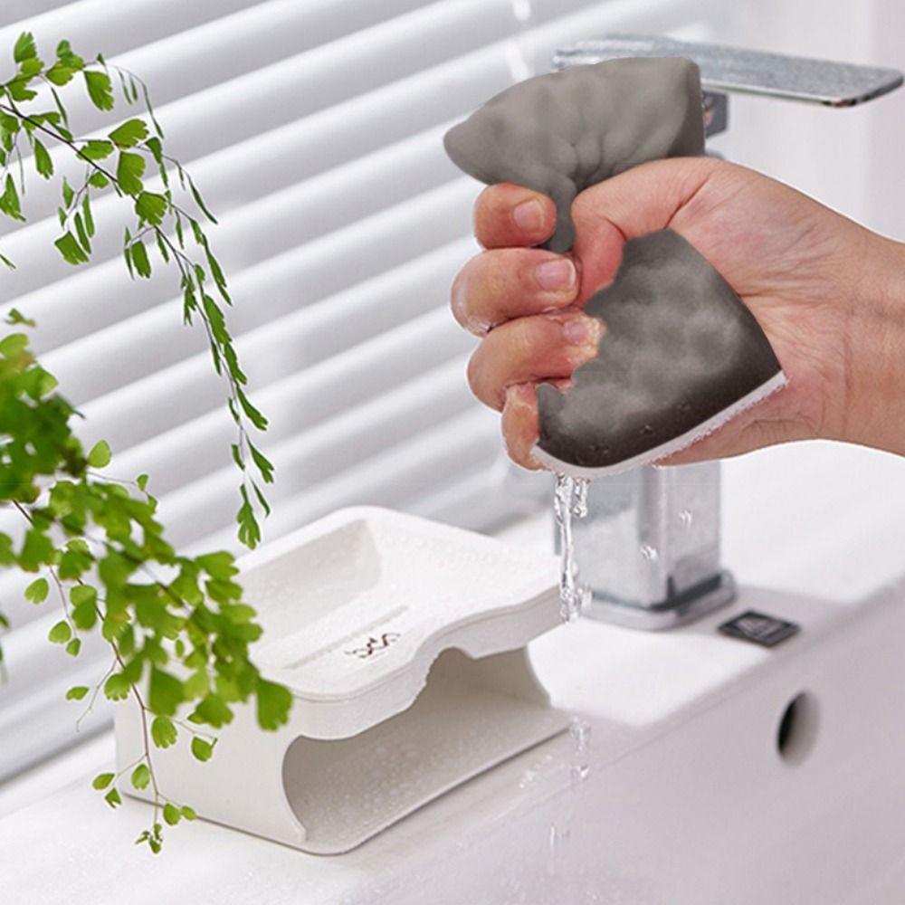 Plastic Bathroom Soap Box Plain-colored Double-layer Soap Rack Modern Draining Soap Dish Kitchen