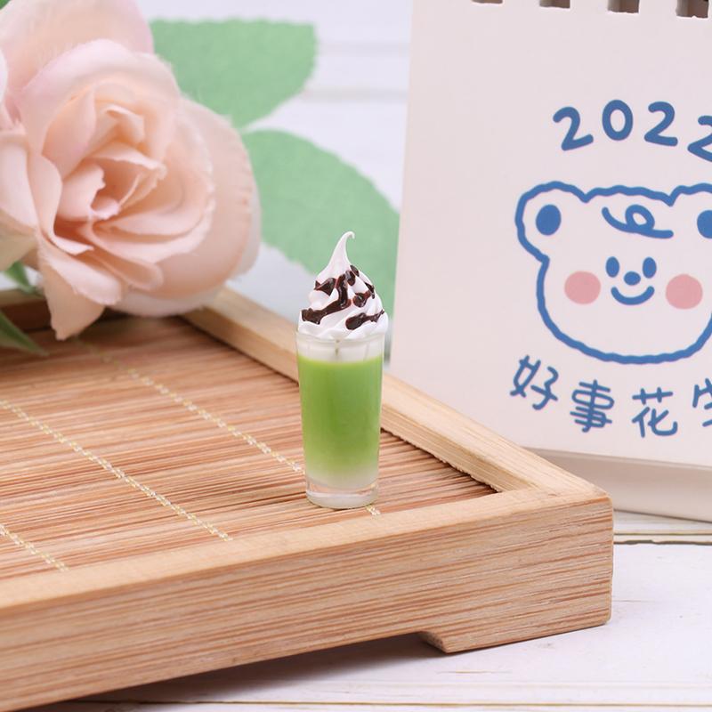 Mini Milkshake Ice Cream Lemon Milk Fruit Tea Water Cup Strawberry Banana Miniatures Dollhouse Accessories Cups Kitchen Toys