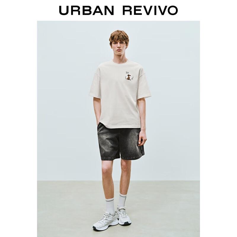 UR Men's Washed Denim Drawstring Shorts