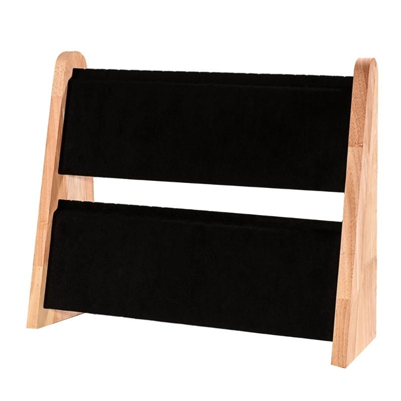 Practical Sturdy Solid Wood Necklace Bracelet Holder Vertical Jewelry Storage Rack for Artistics Craft Supplies