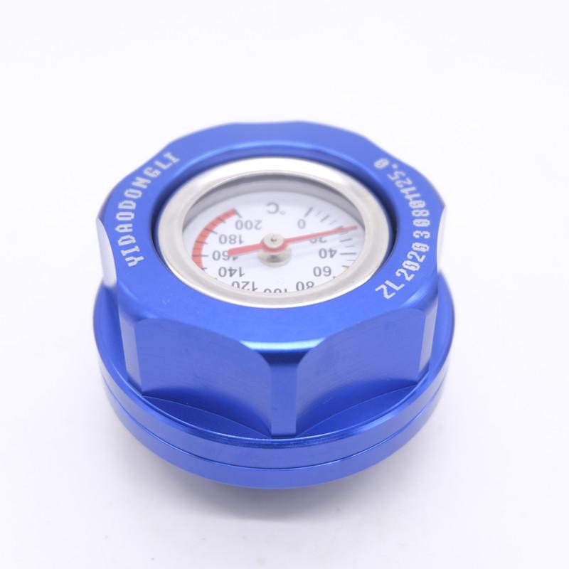 Aluminum Automobile With Oil Temperature Gauge Fuel Tank Cap Fuel Tank Cap Engine Oil Filler Cap For Suzuki For Honda For Nismo синий