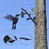 Stunning Hummingbird Silhouette Metal Decoration: Graceful Yard & Garden Ornament.A Touch of Elegance for Outdoor Spaces.