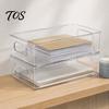 Dustproof Stationery Container Desktop Storage Box, Clear PET Drawers Organizer, Stackable Space Multi Purpose Desk Organizer Saving Case, for Office