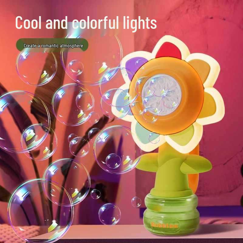 Sunflower Bubble Maker Remote Car – Seven-Color Light & Shaking Head Feature