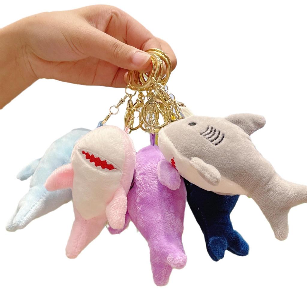 Plush Shark Keychain Doll - Cute Bag Charm & Wedding Toss Accessory