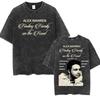 Alex Warren Moon Kunstwerk Musiktour 2026 Vintage Washed T-Shirt Herren Damen Mode Punk Hip Hop T-Shirts Sommer Oberteile Lockeres T-Shirt