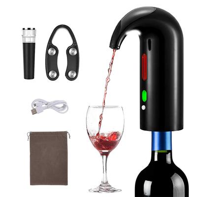 Electric Wine Aerator Wine Pourer and Wine Dispenser Pump One Touch Wine Decanter USB Rechargeable Spout Pour