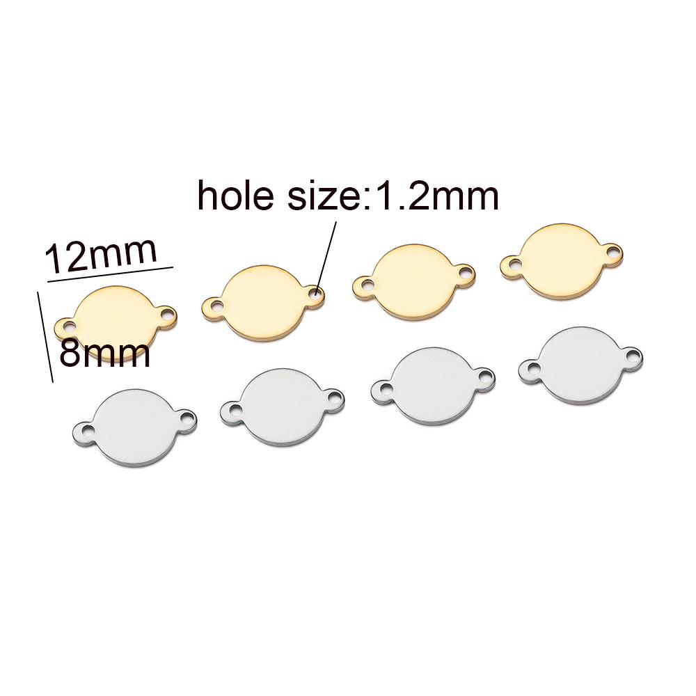 20/50/100pcs Stainless Steel Customize Logo Tags Charms Connectors for DIY Jewelry Making Personalized Name Logo Jewelry Tags