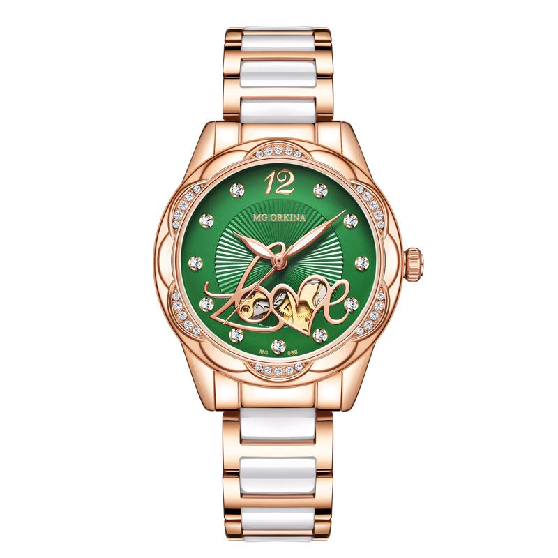 Montres pour femmes au design élégant Montres mécaniques automatiques pour femmes de luxe de marque supérieure en céramique