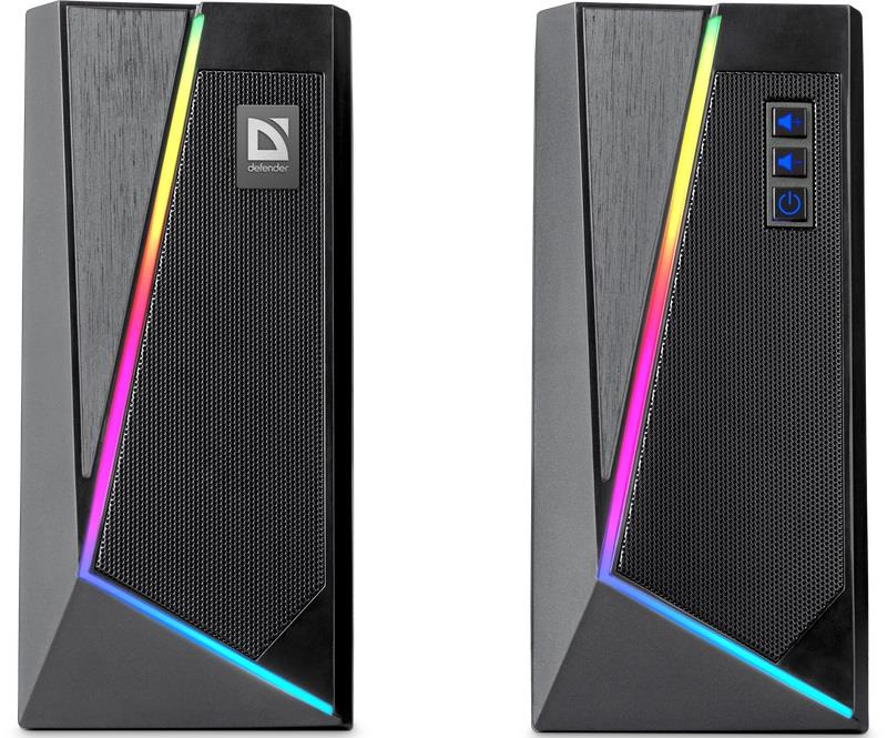 Głośniki Defender SOLAR 3 2.0 10W Bluetooth USB podświetlenie RGB