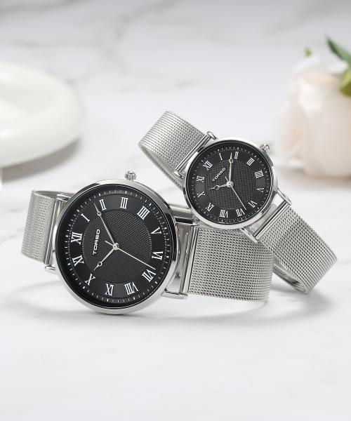 

[TORSO] TORSO Classico Quartz Couple Metal Watch T107MS-SBSV T107MS-M-SBSV