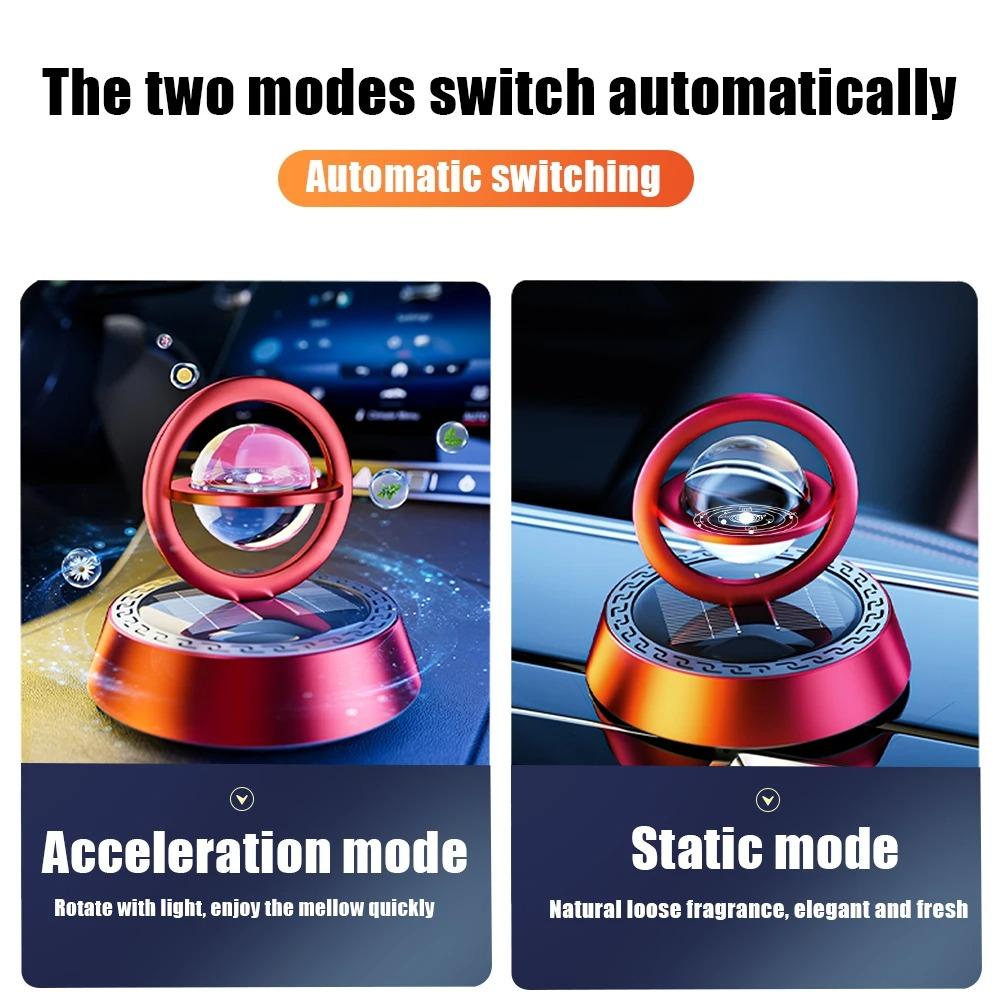 Car Solar Energy Rotate Perfume Aluminium Alloy Interplanetary Suspension Car Diffuser Perfume Accessories Car-mounted Creative Ornaments