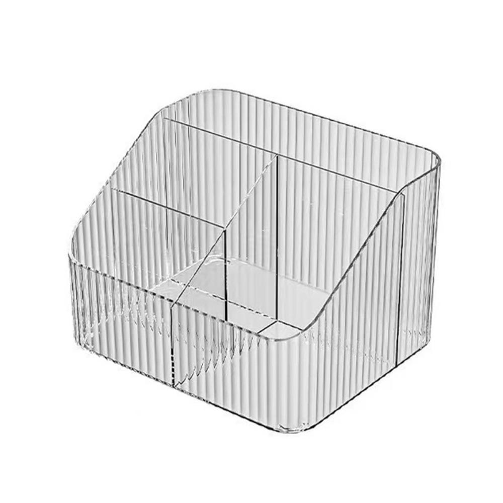 Multi-function Desktop Storage Box Transparent Cosmetics Organizer Box Makeup Brushes Holder