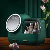 Cosmetics Storage Box 360°Rotating Mirror Surface Usb Charging Three Levels of LED Cosmetic Storage Box Desktop Storage Tools