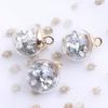 10Pcs Charms Star Sequins Transparent Glass Ball 16mm Pendants Crafts Making Findings Handmade Jewelry DIY for Earrings Necklace