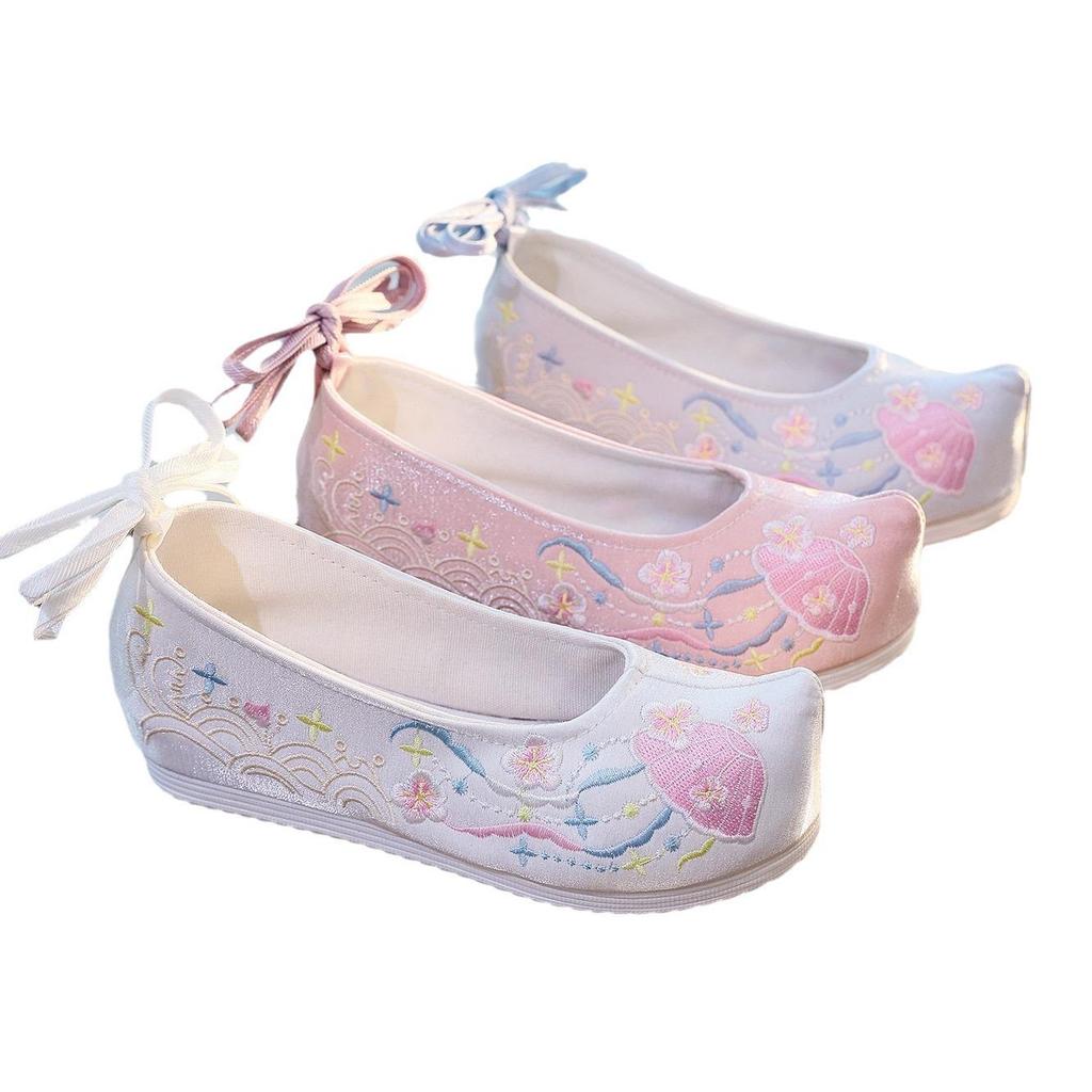 Elegante chinesische Stil Stickerei Schleifenschuhe - Inspiriert von antiken Kostümen, Damen Bühnen- und Film-Schuhwerk