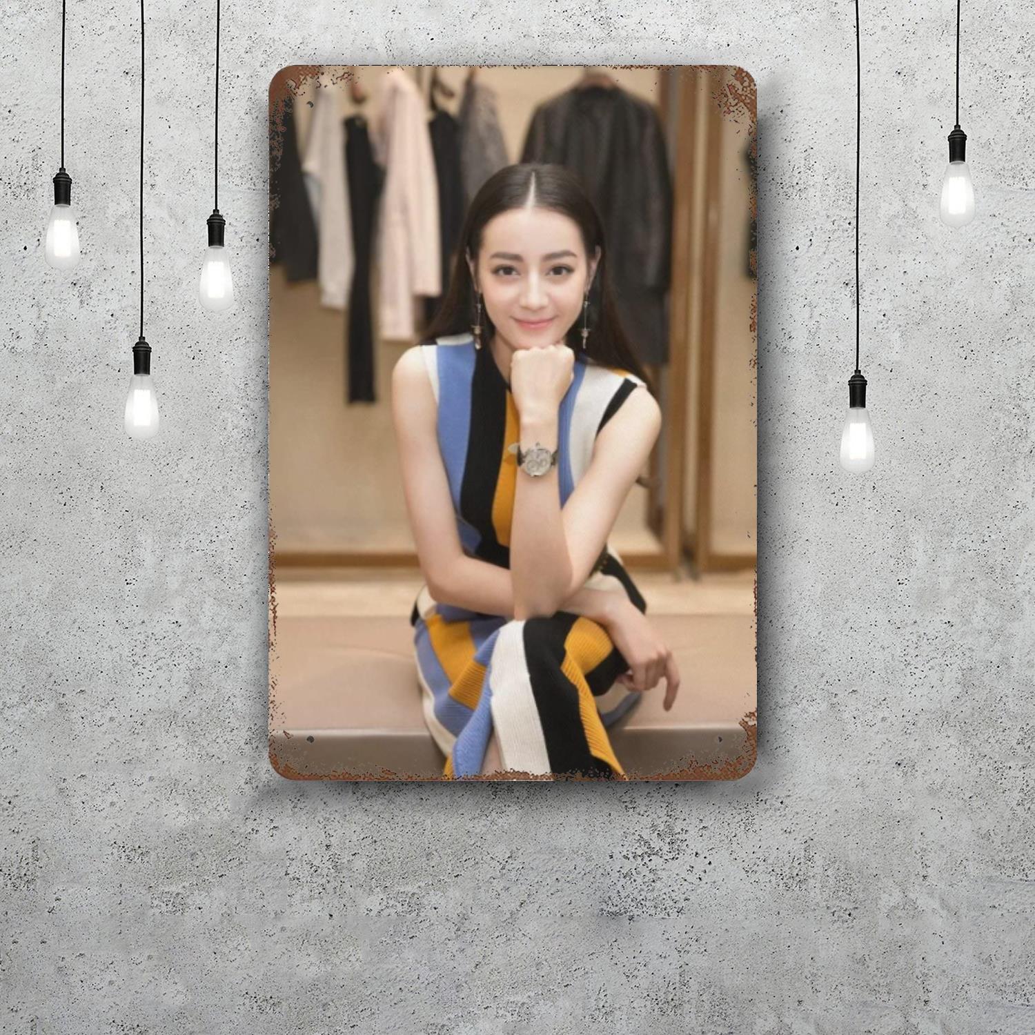 dilraba dilmurat actor Retro Vintage Tin Sign Poster Decorative Plaque Metal Plate Wall Decor 20x30cm（7.8x11.8inch）