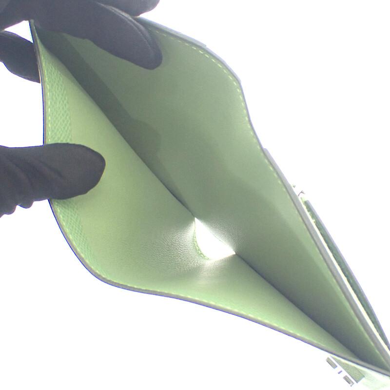 HERMES   Bifold Wallet green Epsom Women