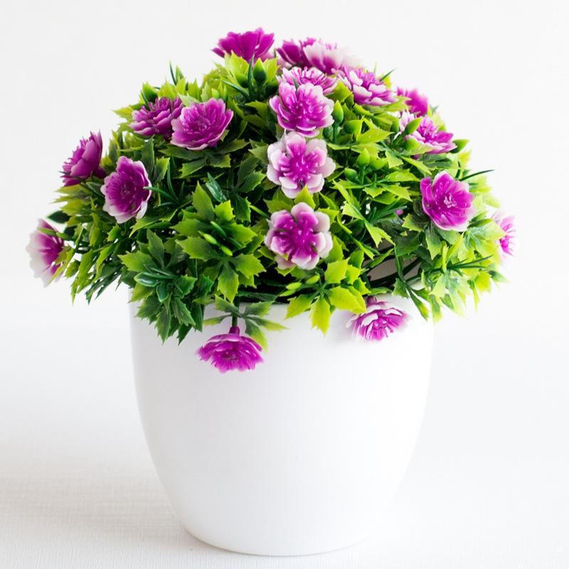 1pc Simulated Plants Flowers Potted Landscapes Garden Celebration Home Decor Outdoor Photography Props Flower Creative Ornaments