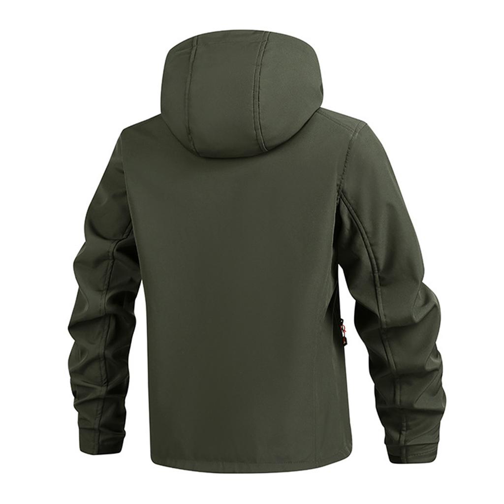 Men's Solid Color Outdoor Mountaineering Waterproof Windproof Fleece Jacket Outdoor Jacket