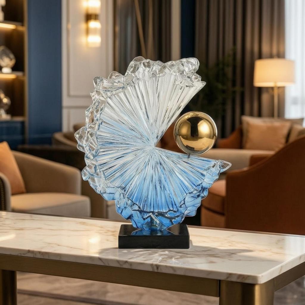 Abstract Sculpture Modern Statue Faceted for Living Room, Office, Art Collectors
