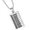 Fashionable Stainless Steel Abacus Pendant Necklace with Adjustable Chain for Fashion Enthusiasts and Math Lovers