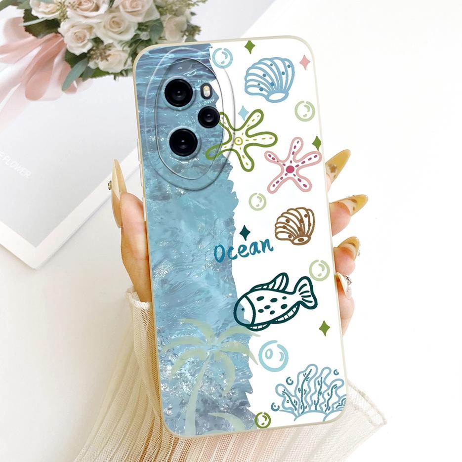 For Honor 100 Pro 5G Case MAA-AN10 Cute Cat Duck Cartoon Cover Soft Silicone Matte Phone Case For Honor 100 Honor100 Pro 5G Bags